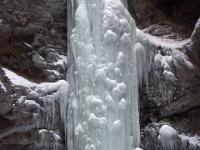 Detail des hohen Eisfalls